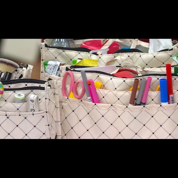 Periea Set 4 Purse Makeup Drawer Organizers & 4 Black & Gold Gift Bags NWT - Picture 2 of 13